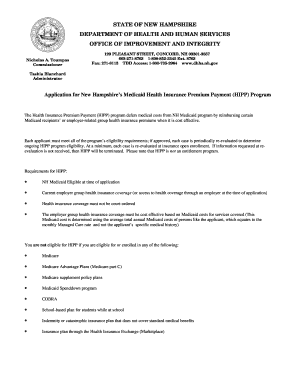 New Hampshire Medicaid HIPP Program Application