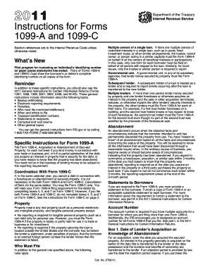 Instructions for Forms 1099-A and 1099-C