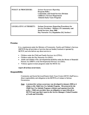 mcss serious occurrence fillable form