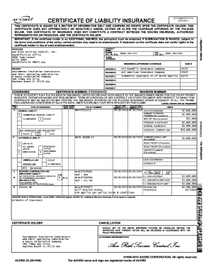 insurance policy schedule