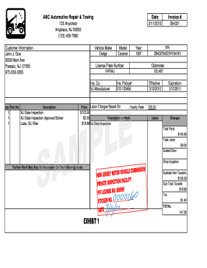 towing receipt