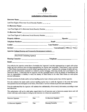 Authorization to Release Mortgage Information
