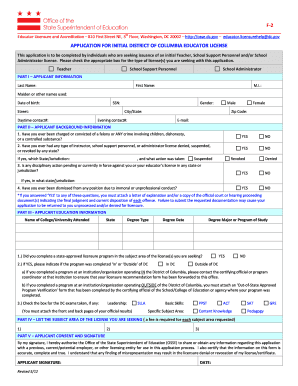 Application for Initial District of Columbia Educator License
