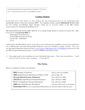 US Tax Forms for First Year JETs
