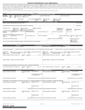 Uniform Residential Loan Application