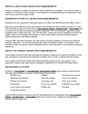 Ohio Physical Education Waiver Form