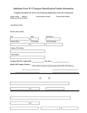 Substitute Form W-9 Taxpayer Identification