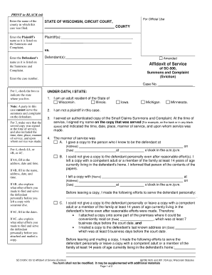 Affidavit of Service (Eviction)