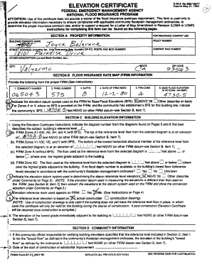 Elevation Certificate