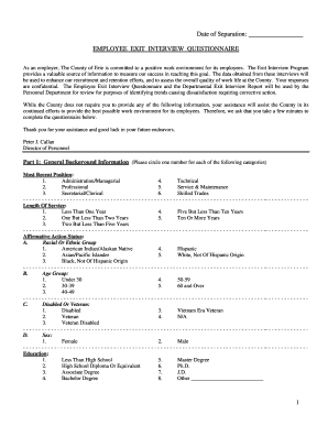 Employee Exit Interview Questionnaire