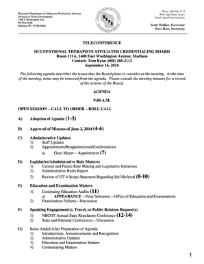 Adoption of Agenda (1-3) - dsps wi