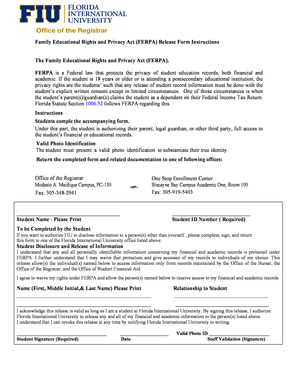 FERPA Release Form