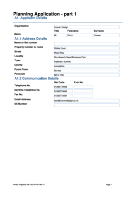 UK Planning Application Form