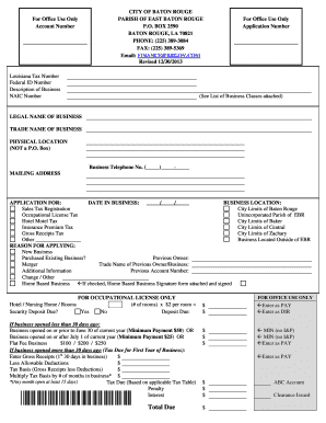 Louisiana Business Tax Registration Form
