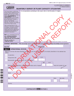 Quarterly Survey of Plant Capacity Utilization