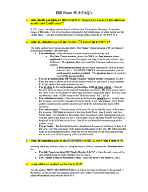 IRS Form W-9 Request for Taxpayer Identification Number and Certification