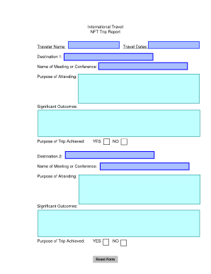 NFT Trip Report Form