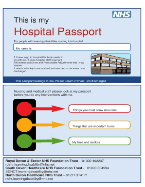 Hospital Passport for Learning Disabilities