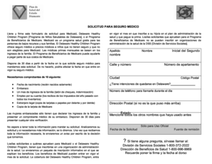 Solicitud para seguro médico