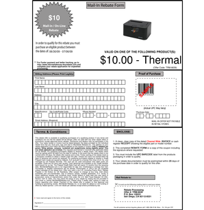 Thermaltake Mail-In Rebate Form
