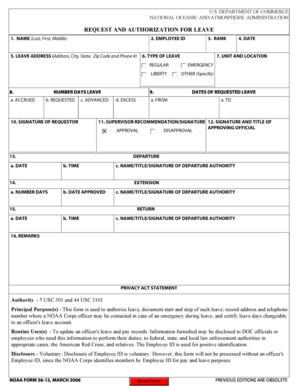 NOAA Leave Request Form