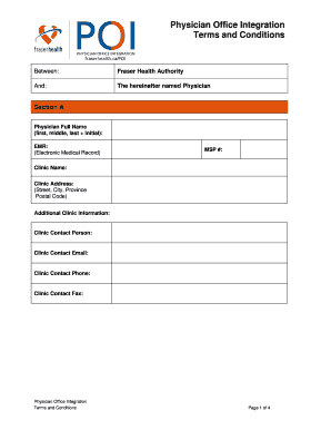 Physician Office Integration Terms and Conditions