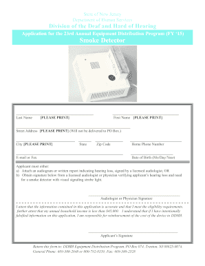 New Jersey Smoke Detector Application