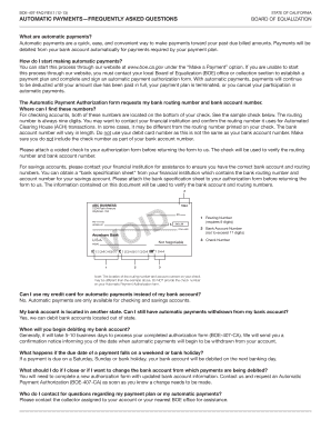 California Automatic Payment Authorization Form