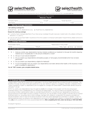 Small Employer Health Insurance Waiver Form