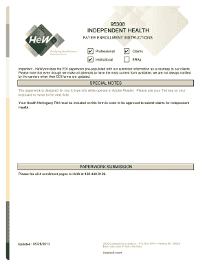 Provider Enrollment Form for Electronic Claims Submission
