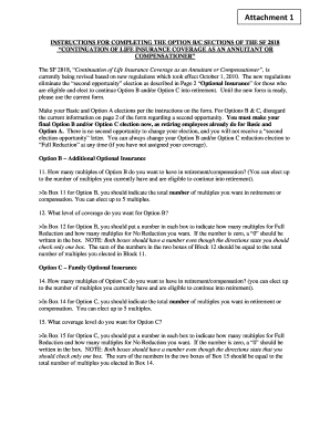 SF 2818 Life Insurance Continuation Form