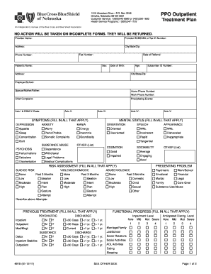 Blue Cross and Blue Shield of Nebraska Treatment Plan