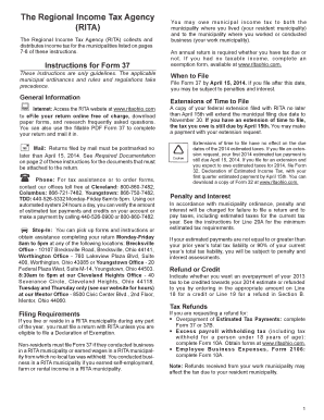 Ohio Municipal Income Tax Form 37