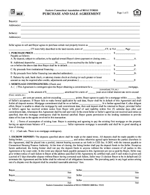 Eastern Connecticut Purchase and Sale Agreement