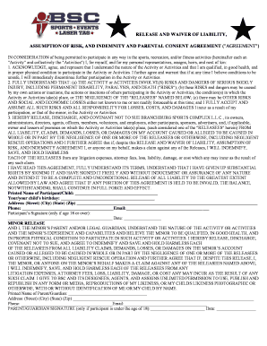 Release and Waiver of Liability Agreement