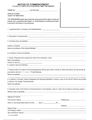 Florida Notice of Commencement