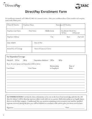 DirectPay Enrollment Form