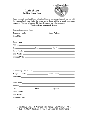 Locks of Love In-Kind Donor Form