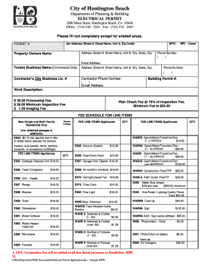 Electrical Permit Application