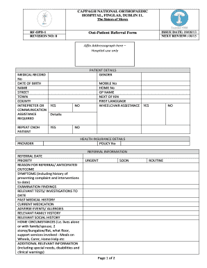 Out-Patient Referral Form