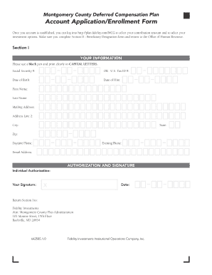 Montgomery County Deferred Compensation Plan Application