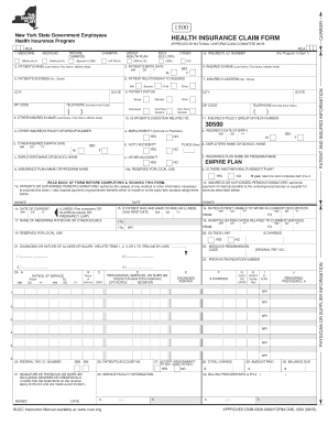 New York State Health Insurance Claim Form