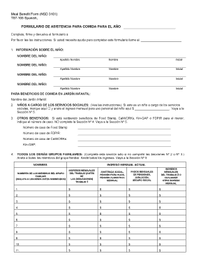 Formulario de Asistencia para Comida