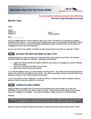Home Affordable Modification Program Application