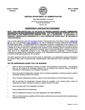 Arizona Independent Contractor Agreement