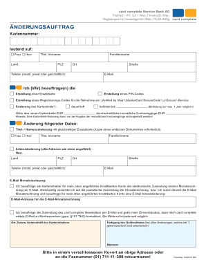 Änderungsauftrag