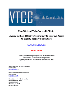 VTCC Telemedicine Referral Form
