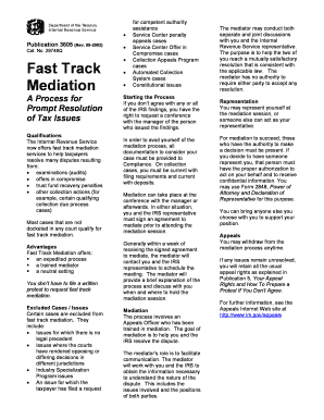 IRS Fast Track Mediation Agreement