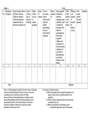 Property Declaration Form