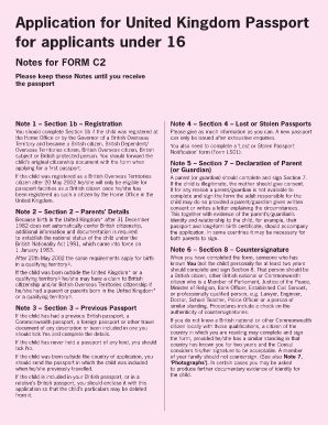UK Passport Application for Minors